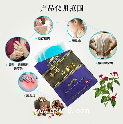 上海諾幫白御堂冷敷貼，運動損傷冷敷理療