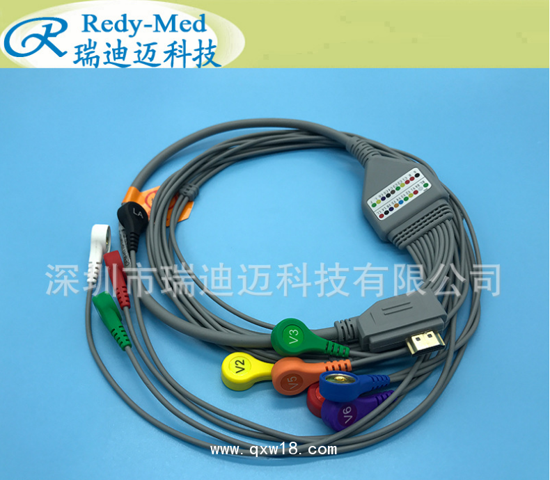 谷山豐動(dòng)態(tài)心電導(dǎo)聯(lián)線 動(dòng)態(tài)心電記錄盒心電導(dǎo)聯(lián)線 12導(dǎo)