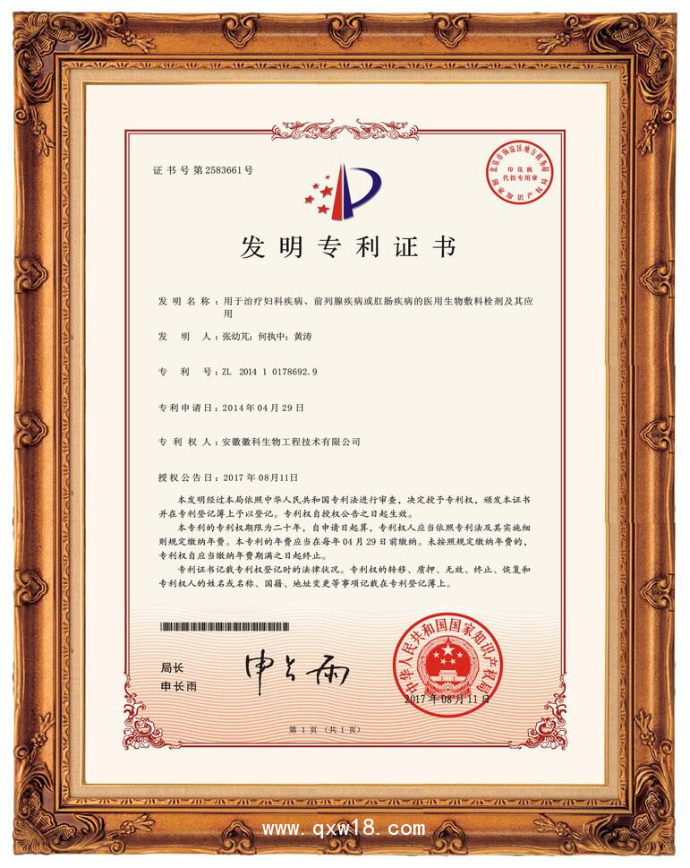 婦科炎癥栓劑