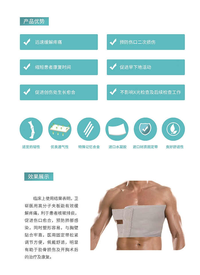 醫(yī)用高分子夾板（胸部護板、肋骨固定板）