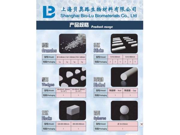 國(guó)產(chǎn)貝奧路多孔生物陶瓷 骨科 骨缺損 脊柱融合 骨腫瘤 骨不連 關(guān)節(jié)融合