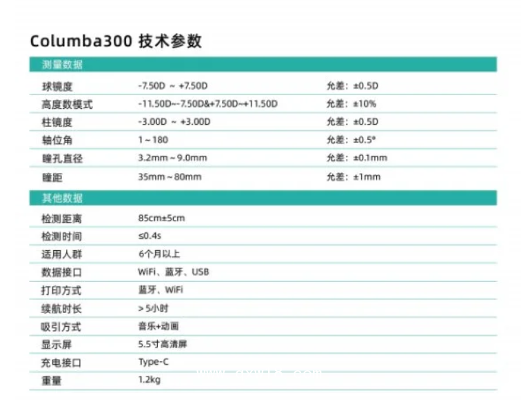 安視康 視力篩查儀Columba300